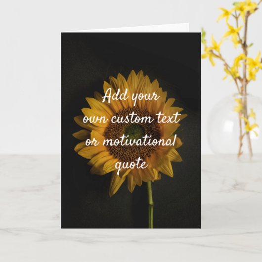 独自の引用文の作成 – ひまわり カード (黄色い花)