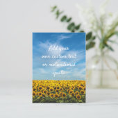 独自の引用文の作成 – ひまわり ポストカード (スタンド正面)