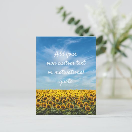 独自の引用文の作成 – ひまわり ポストカード (スタンド正面)