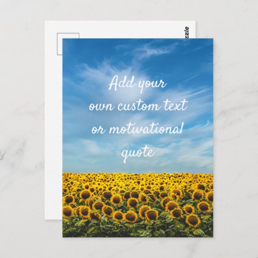 独自の引用文の作成 – ひまわり ポストカード (正面/裏面)