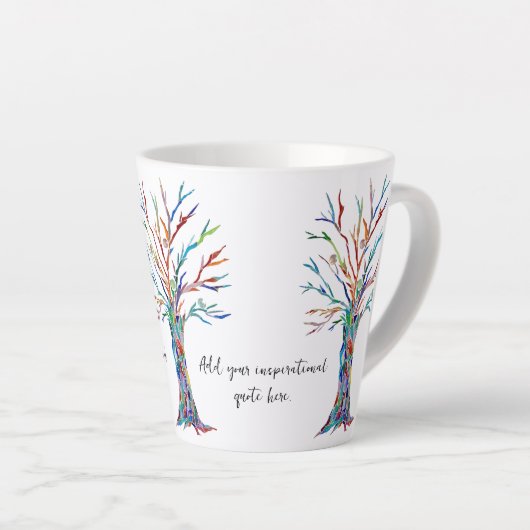 独自の引用文の感動的作成 カフェラテマグ (右アングル)