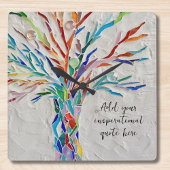 独自の引用文の感動的作成 スクエア壁時計