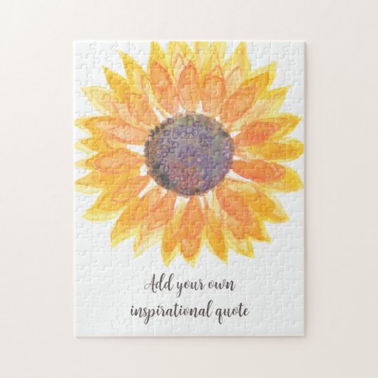独自の引用文ひまわり感動的を追加 ジグソーパズル (縦)