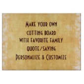 独自の引用文またはことわざを作成 カッティングボード (正面)