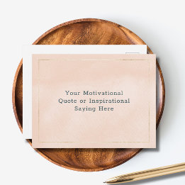 独自の引用文やる気を起こさせる赤面ピンク金ゴールド ポストカード