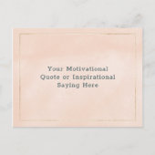 独自の引用文やる気を起こさせる赤面ピンク金ゴールド ポストカード (正面)