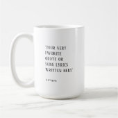 独自の引用文や曲お気に入りのを作成する コーヒーマグカップ (左)