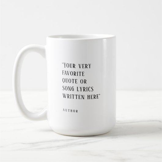 独自の引用文や曲お気に入りのを作成する コーヒーマグカップ (左)