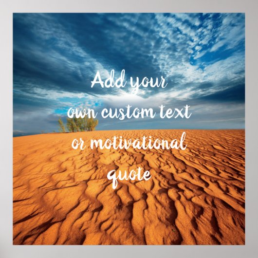 独自の引用文をカスタム作成 – Desert ポスター (正面)