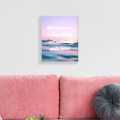 独自の引用文をカスタム作成 – Sunset Sea キャンバスプリント (インサイチュ (リビング))