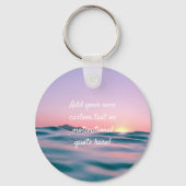 独自の引用文をカスタム作成 – Sunset Sea キーホルダー (正面)