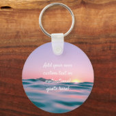 独自の引用文をカスタム作成 – Sunset Sea キーホルダー (正面)