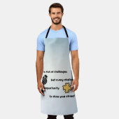 独自の引用文を作やる気を起こさせる感動的成 エプロン (着用した状態)
