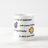 独自の引用文を作やる気を起こさせる感動的成 コーヒーマグカップ (中央)
