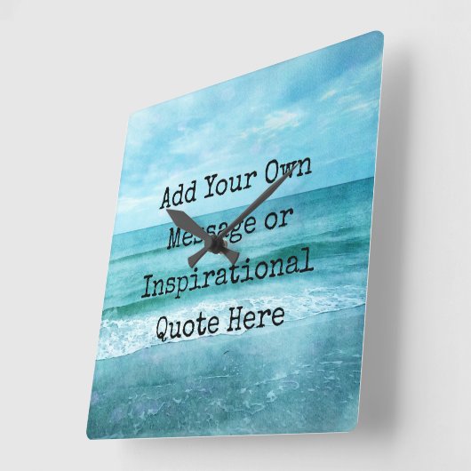 独自の引用文を作やる気を起こさせる感動的成 スクエア壁時計 (傾斜)