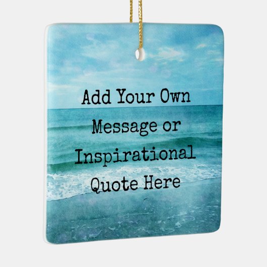 独自の引用文を作やる気を起こさせる感動的成 セラミックオーナメント (右)