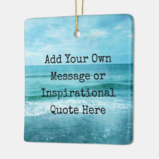 独自の引用文を作やる気を起こさせる感動的成 セラミックオーナメント (左)