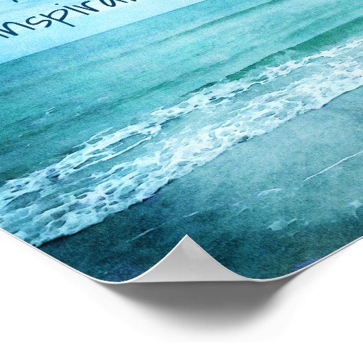 独自の引用文を作やる気を起こさせる感動的成 ポスター (角)