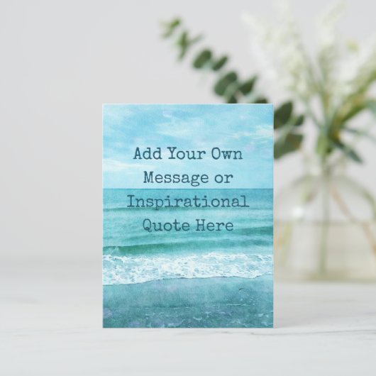 独自の引用文を作やる気を起こさせる感動的成 ポストカード (スタンド正面)