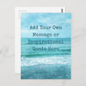 独自の引用文を作やる気を起こさせる感動的成 ポストカード (正面/裏面)