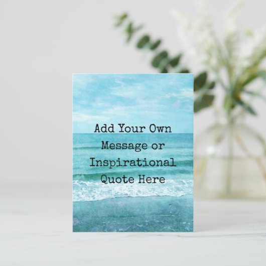 独自の引用文を作やる気を起こさせる感動的成 ポストカード (スタンド正面)