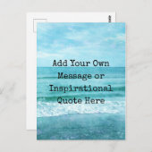 独自の引用文を作やる気を起こさせる感動的成 ポストカード (正面/裏面)