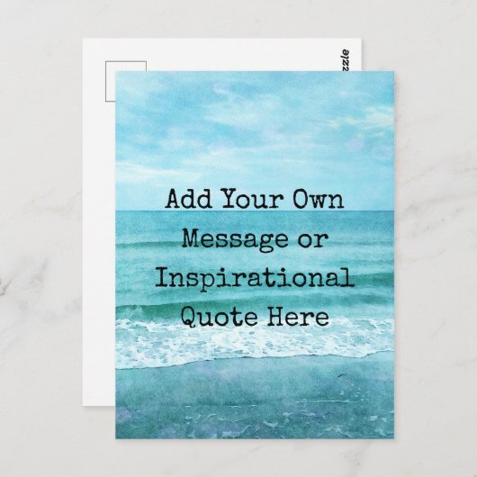 独自の引用文を作やる気を起こさせる感動的成 ポストカード (正面/裏面)