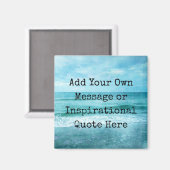 独自の引用文を作やる気を起こさせる感動的成 マグネット (正面/裏面)