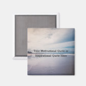 独自の引用文を作やる気を起こさせる感動的成 マグネット (正面/裏面)