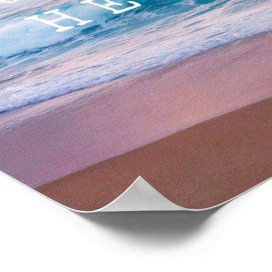 独自の引用文を作カスタム成するサンセット海ポスター ポスター (角)