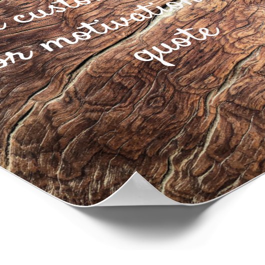 独自の引用文を作カスタム成する – 木目の背景 ポスター (角)