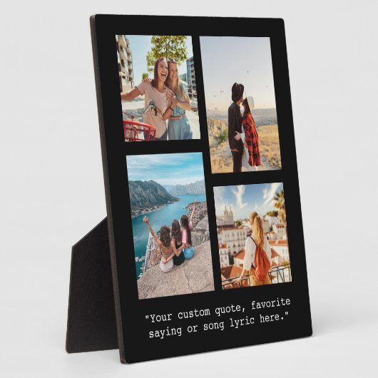 独自の引用文を作カスタム成4 Photo Collage フォトプラーク (側面)