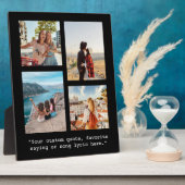 独自の引用文を作カスタム成4 Photo Collage フォトプラーク (側面)