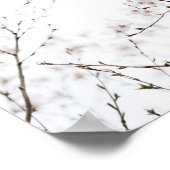 独自の引用文を作カスタム成 – 白い花 ポスター (角)