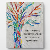 独自の引用文を作感動的やる気を起こさせる成 フォトプラーク (正面)