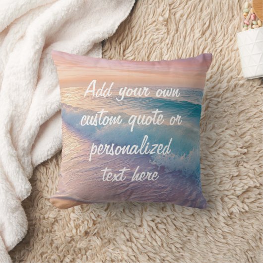 独自の引用文を作成カスタムビーチ クッション (ブランケット)