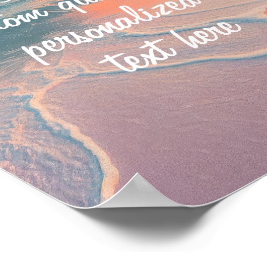 独自の引用文を作成カスタムビーチ ポスター (角)