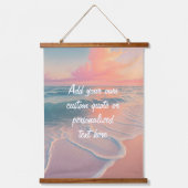 独自の引用文を作成カスタムビーチ 吊り下げ型タペストリー (正面)