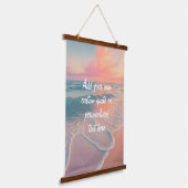 独自の引用文を作成カスタムビーチ 吊り下げ型タペストリー (傾斜あり)