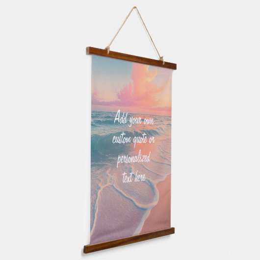 独自の引用文を作成カスタムビーチ 吊り下げ型タペストリー (傾斜あり)