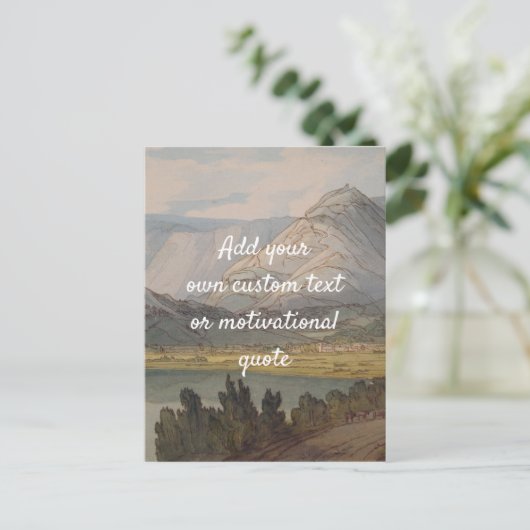 独自の引用文を作成カスタム – 山 ポストカード (スタンド正面)