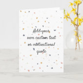 独自の引用文を作成カスタム – 斑点 カード (黄色い花)