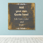 独自の引用文を追加厚紙のテクスチャ キャンバスプリント (インサイチュ (ウッドフロア))