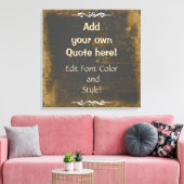 独自の引用文を追加厚紙のテクスチャ キャンバスプリント (インサイチュ (リビング))