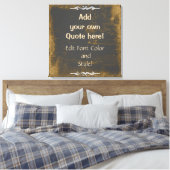 独自の引用文を追加厚紙のテクスチャ キャンバスプリント (インサイチュ (寝室))