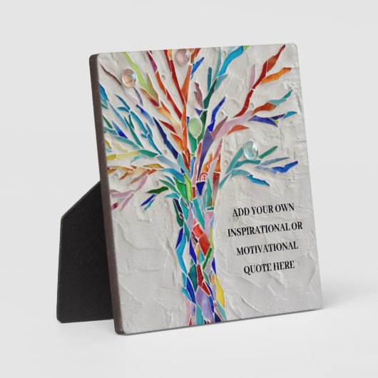 独自の引用文を追加感動的やる気を起こさせるする フォトプラーク (正面)