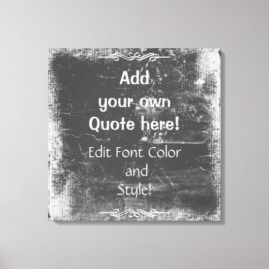 独自の引用文を追加白枠 キャンバスプリント (正面)