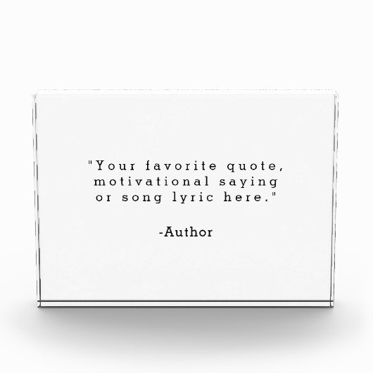 独自の引用文アクリルカスタムブロックを作成する フォトブロック (正面)