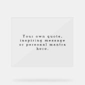 独自の引用文アクリル記号を作成 アクリルサイン (正面)