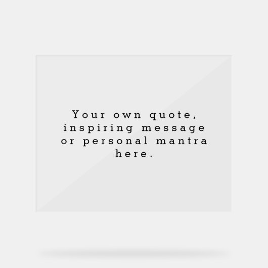 独自の引用文アクリル記号を作成 アクリルサイン (正面)